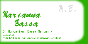 marianna bassa business card